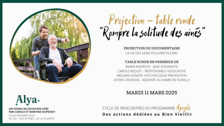 Table ronde : Rompre la solitude des ainés – Alya